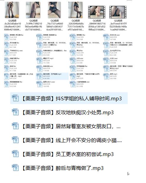 耳萌栗栗子ASMR全收录：6A剧情声控+29A沉浸式口腔音+6V助眠视频[6A+29A+6V]
